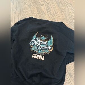 Los Angeles Azules Graphic Hoodie Zip Up Men’s Size Large Black